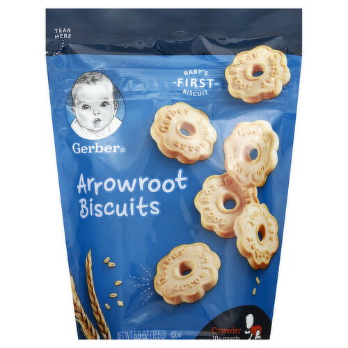 Gerber Biscuits, Arrowroot, 10+ Months