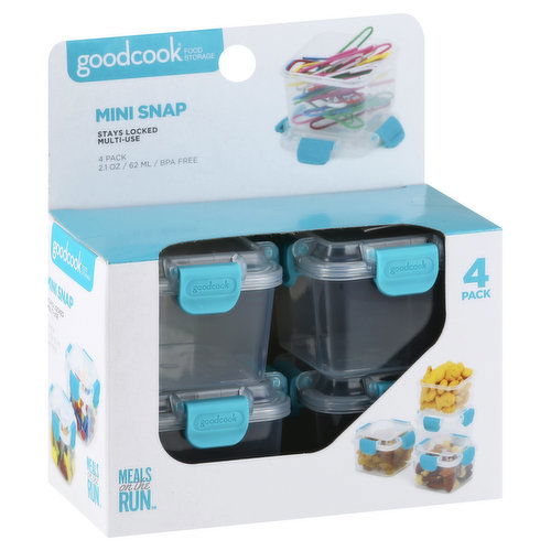 Good Cook Food Storage, Mini Snap, 4 Pack