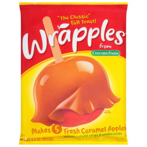 Wrapples Caramel Apples Wraps, Fresh