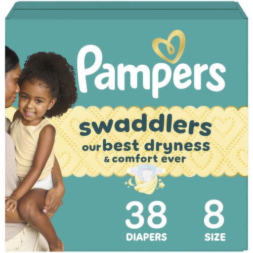 Pampers Swaddlers Swaddlers Diapers - Size 8 (46+ lbs)