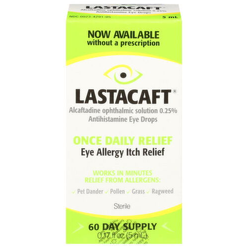 Lastacaft Eye Drops, Eye Allergy Itch Relief, Once Daily