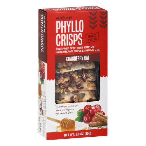 NU Bake Phyllo Crisps, Cranberry Oat