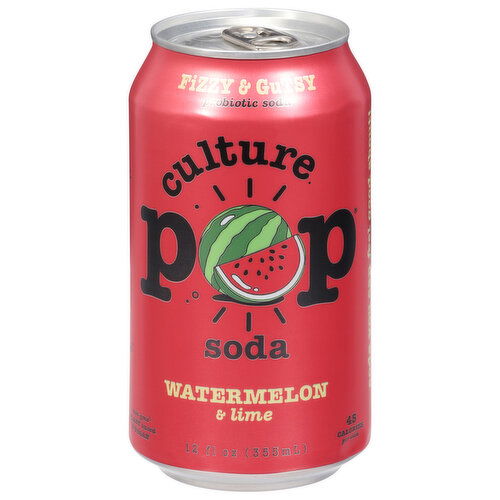 Culture Pop Probiotic Soda, Watermelon & Lime