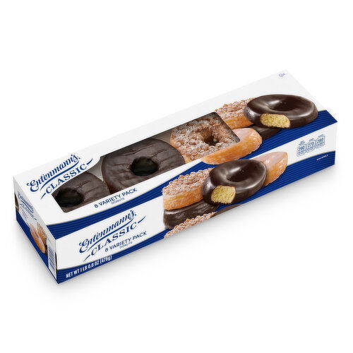 Entenmann's Assorted Donuts, 8 count, 16.8 oz