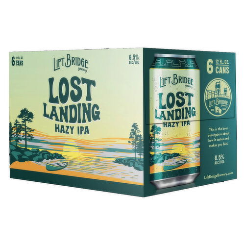 Lift Bridge Lost Landing, Hazy IPA, 6 cans