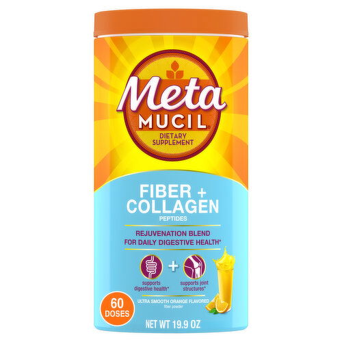 Metamucil Fiber + Collagen Daily, Plant Based, 60 Doses
