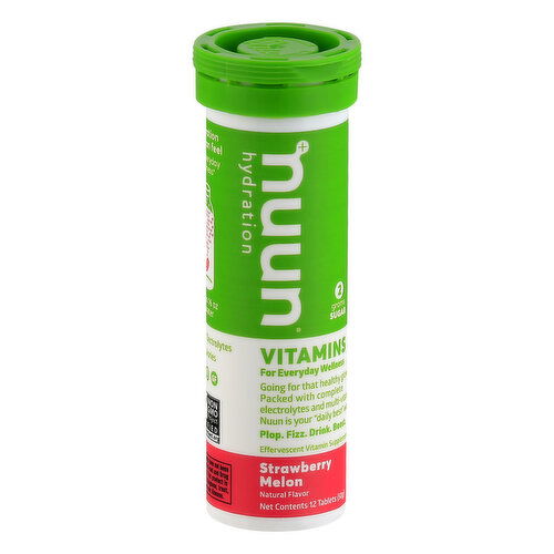 Nuun Hydration Vitamins, Tablets, Strawberry Melon