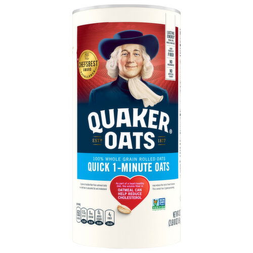 Quaker Quick 1-Minute 100% Whole Grain Rolled Oats