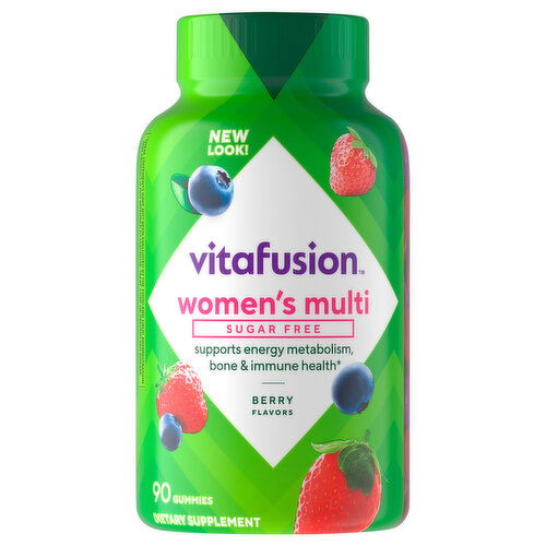 Vitafusion Women's Multivitamin, Sugar Free, Gummies, Berry Flavors