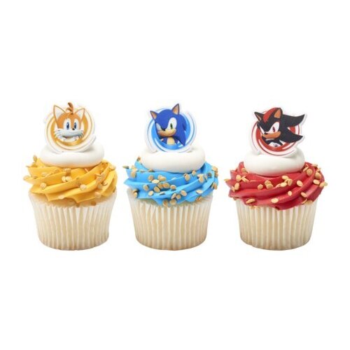 Cub Sonic, Tails and Shadow Cupcakes with Rings