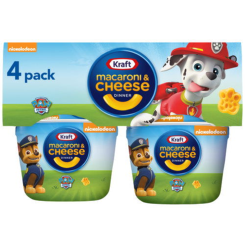 Kraft Macaroni & Cheese Easy Microwavable Dinner with Nickelodeon Paw Patrol Pasta Shapes