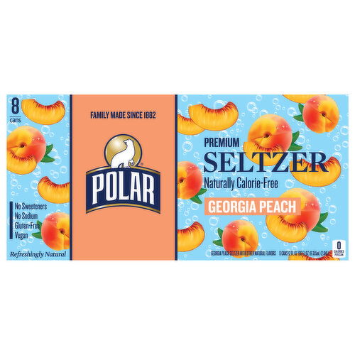 Polar Naturally Calorie-Free Georgia Peach Seltzer