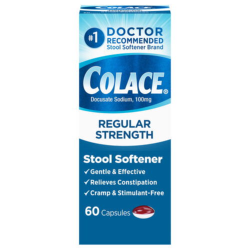 Colace Stool Softener, Regular Strength, Capsules