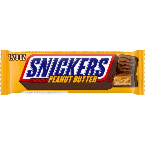 Snickers SNICKERS Peanut Butter Squared Candy Chocolate Bar, Full Size, 1.78 oz