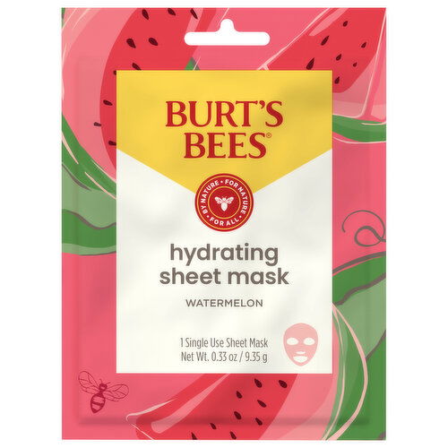 Burt's Bees Sheet Mask, Hydrating, Watermelon