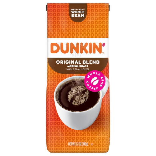 Dunkin' Coffee, Whole Bean, Medium Roast, Original Blend