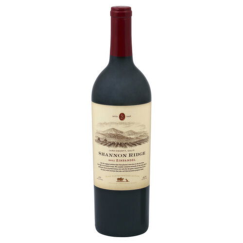 Shannon Ridge Zinfandel, Lake County California, 2015
