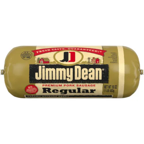 Jimmy Dean Premium Pork Regular Breakfast Sausage Roll, 16 ounces