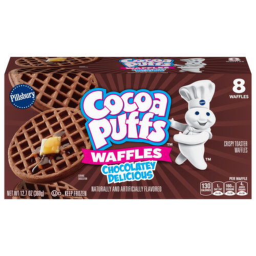 Cocoa Puffs Waffles, Chocolatey Delicious