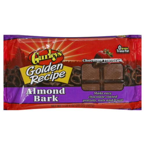 Gurley's Golden Recipe Almond Bark, Chocolate Flavored