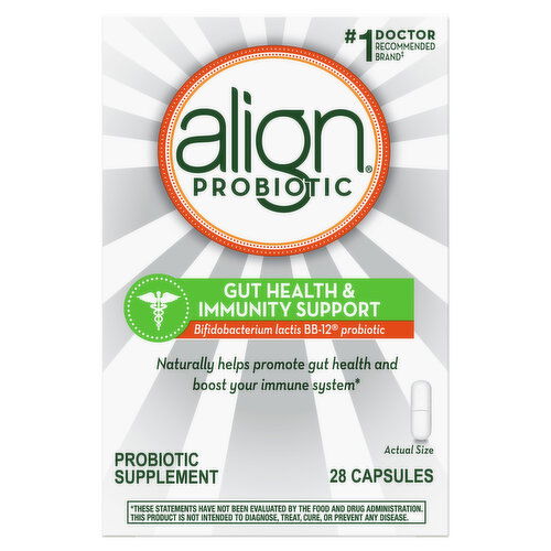 Align Immune Support Align Probiotic Gut Health and Immunity Capsules, Men and Women's Daily Probiotic Supplement, 28 Ct