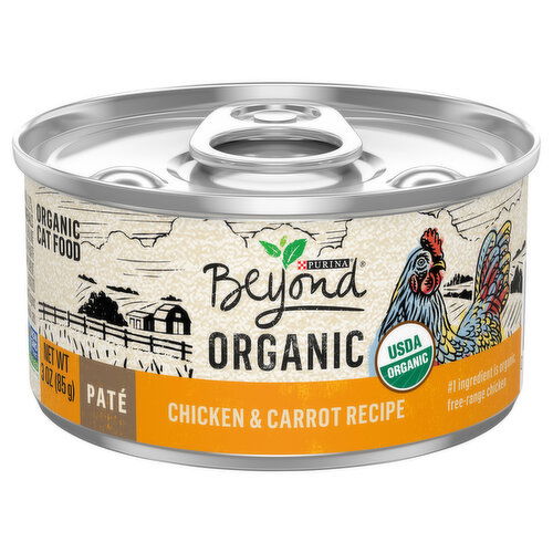 Beyond Cat Food, Organic, Chicken & Carrot Recipe, Pate