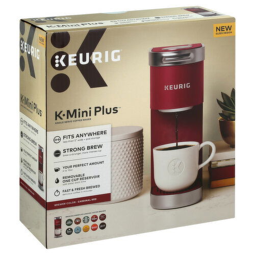 Keurig K-Mini Plus Coffee Maker, Single Serve, Cardinal Red