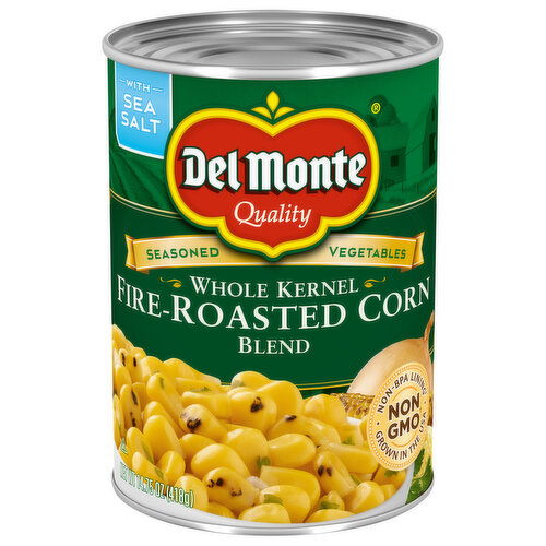 Del Monte Corn Blend, Fire-Roasted, Whole Kernel