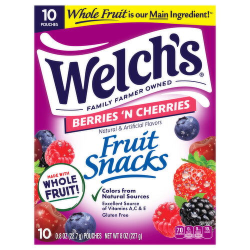 Welch's Fruit Snacks, Berries 'N Cherries