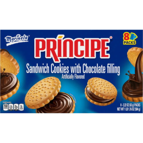 Marinela Chocolate Filled Sandwich Cookies, 8 count, 17.76 oz