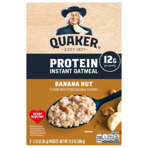 Quaker Oatmeal, Banana Nut, Instant