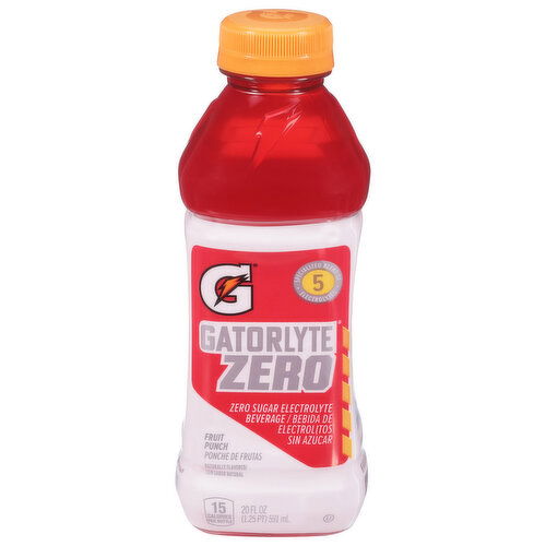 Gatorlyte Zero Sugar Fruit Punch Electrolyte Beverage