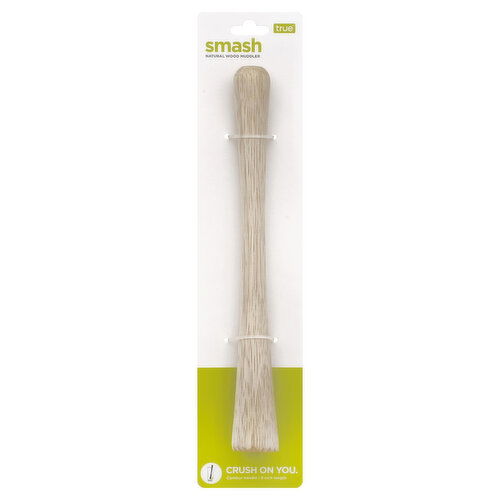 TRUE Muddler, Natural Wood, Smash, 9 Inch