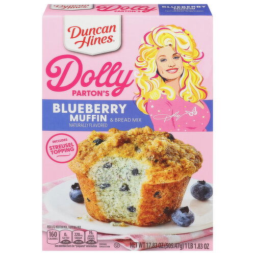 Duncan Hines Dolly Parton's Muffin & Bread Mix, Blueberry