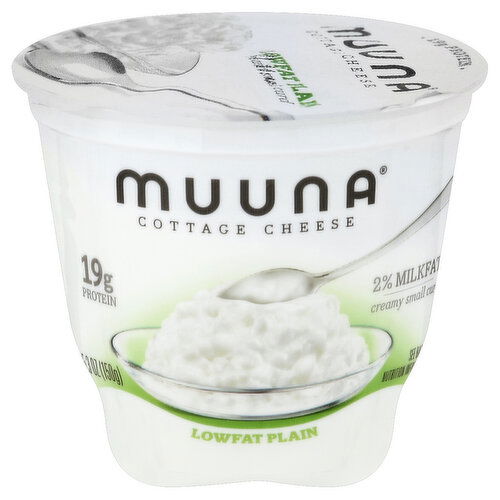 Muuna Cottage Cheese, Creamy Small Curd, 2% Milkfat, Lowfat, Plain