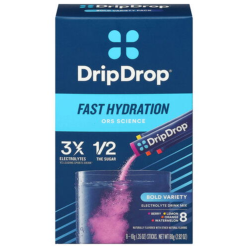 DripDrop Fast Hydration Bold Variety Electrolyte Drink Mix