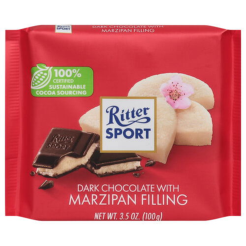 Ritter Sport Dark Chocolate, with Marzipan Filling