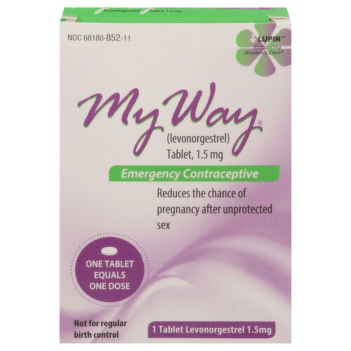 My Way Emergency Contraceptive, 1.5 mg, Tablet