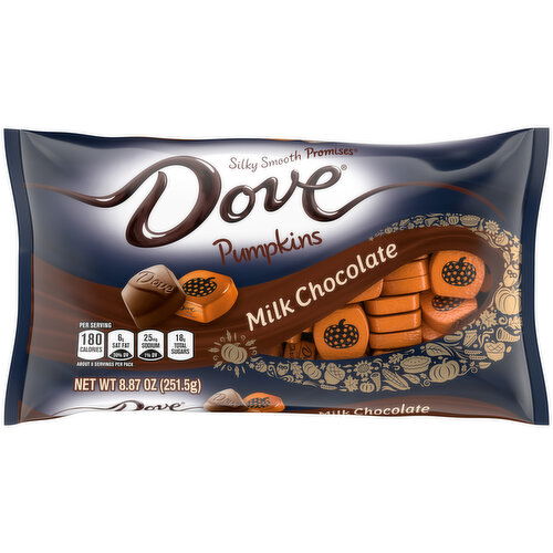 Dove DOVE PROMISES Milk Chocolate Pumpkins Fall Halloween Candy, 8.87oz