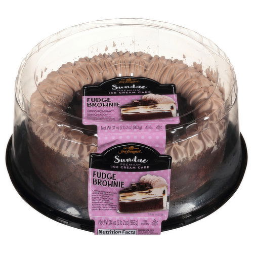 Jon Donaire Sundae Sundae Fudge Brownie Premium Ice Cream Cake