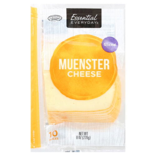 Essential Everyday Cheese, Muenster, Sliced