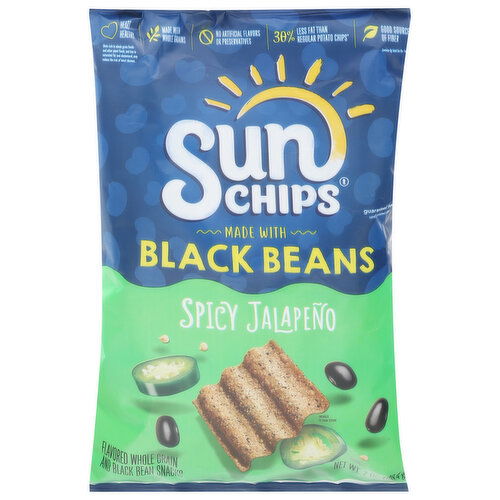 SunChips Whole Grain and Black Bean Snacks, Spicy Jalapeno