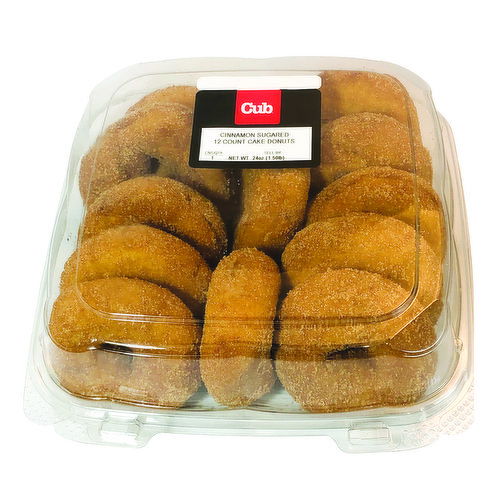 Cub Bakery Apple Spice Cinnamon Sugared Cake Donut, 12 Count