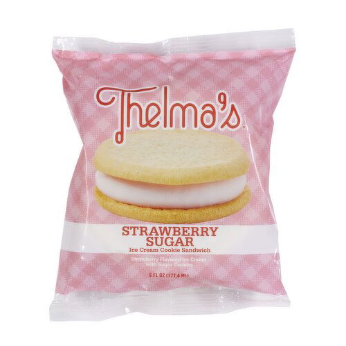 Thelma's 6 oz Ice Cream Sandwich Thelma's Strawberry Sugar Ice Cream Sandwich 6 Fluid Ounce