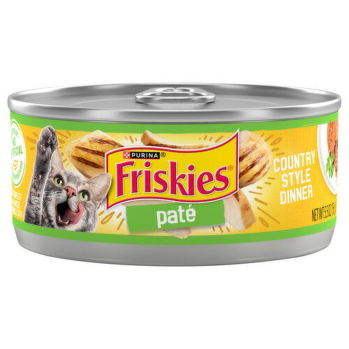 Friskies Cat Food, Pate, Country Style Dinner, Adult