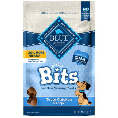 Blue Buffalo Blue Bits Natural Soft-Moist Training Dog Treats, Chicken Recipe