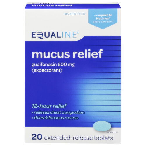 Equaline Mucus Relief, 600 mg, Extended-Release Tablets