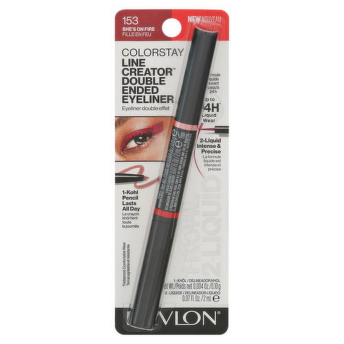 Revlon ColorStay Eyeliner, Double Ended,Line Creator, She's on Fire