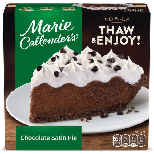 Marie Callender's Chocolate Satin Pie Thaw & Enjoy Frozen Dessert