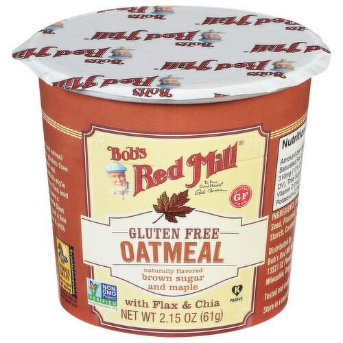 Bob's Red Mill Oatmeal, Gluten Free, Brown Sugar and Maple